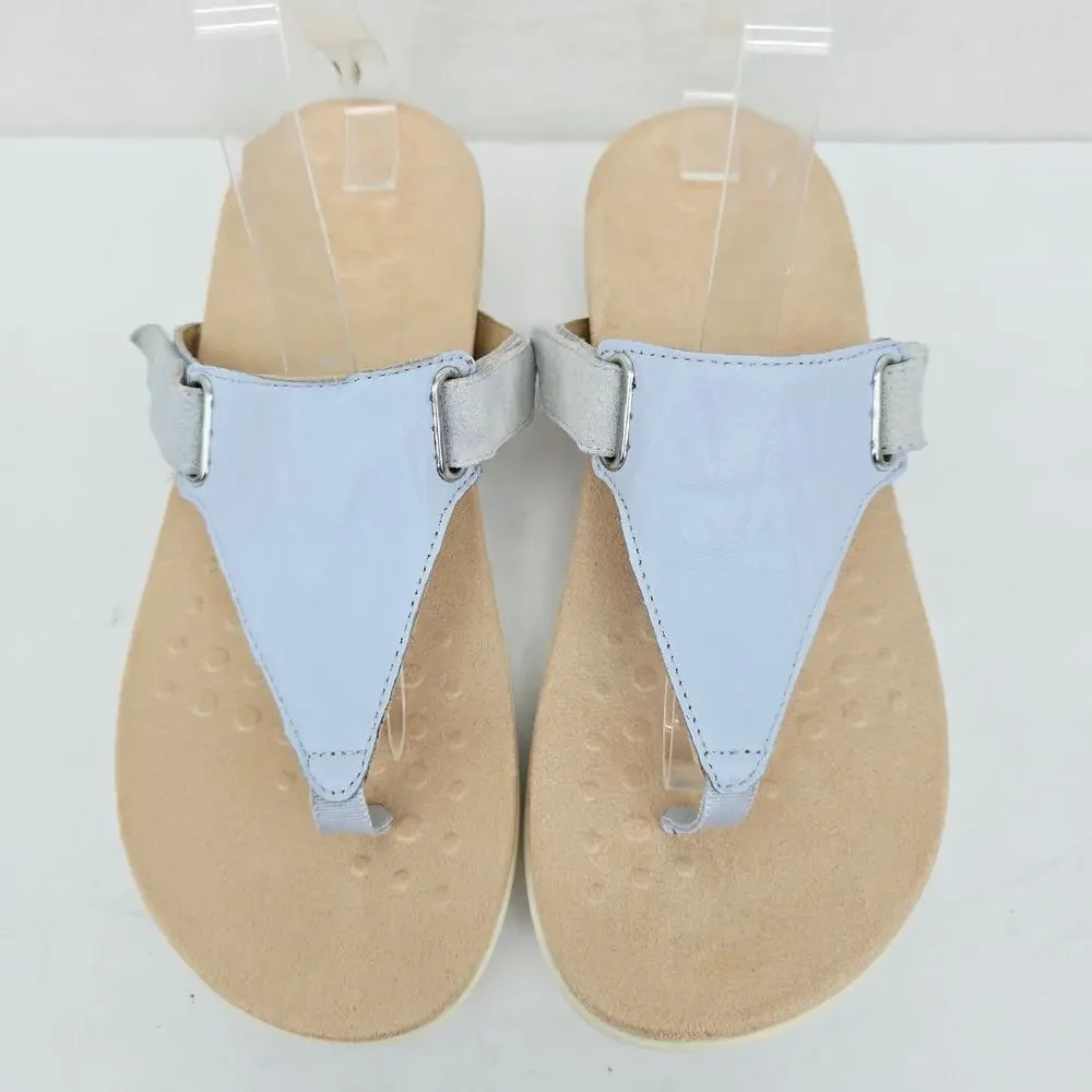 Vionic Wanda Orthotic Sandals Leather Blue 9 Wide